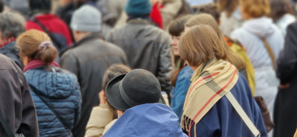 Menschen protestieren auf der Straße